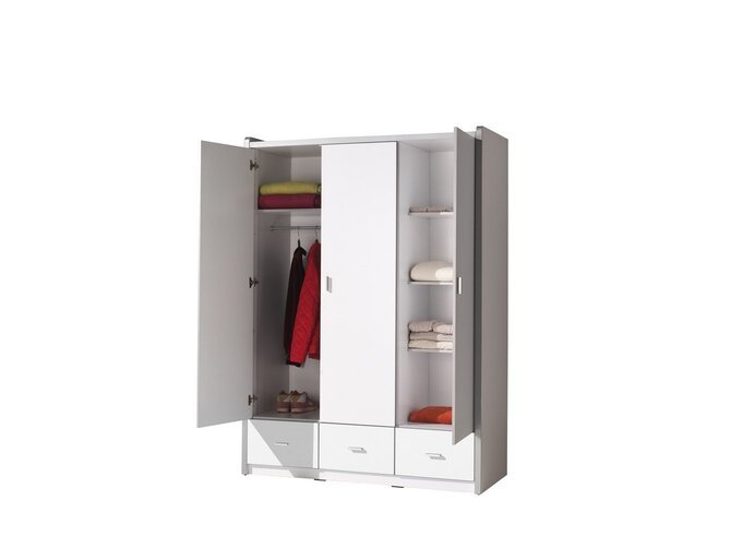 BONNY Wardrobe 3 doors - white