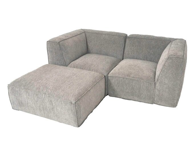 STOCKHOLM 2-Seater with footstool