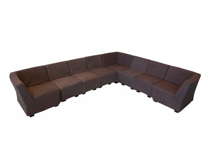 SQUARE ensemble de modulables en angle, grand modèle, tissu marron