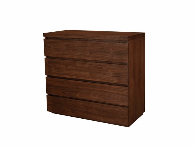 WALNUT Chest of drawers with 3 drawers