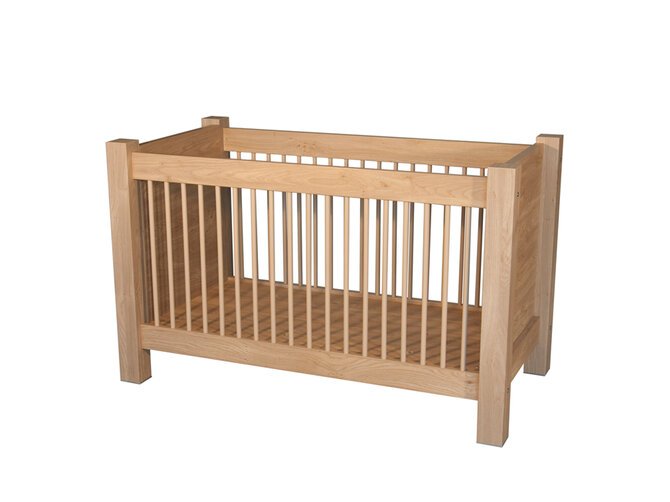 SQUARE Babybed - eik