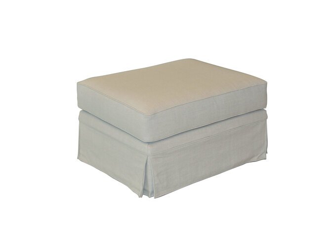 PERLA Footstool, fabric beige