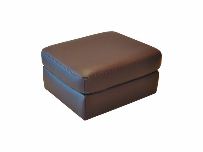 CANDRO Footstool - leather brown