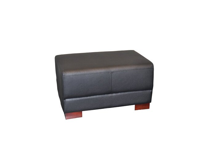HECTOR footstool - simili leather black