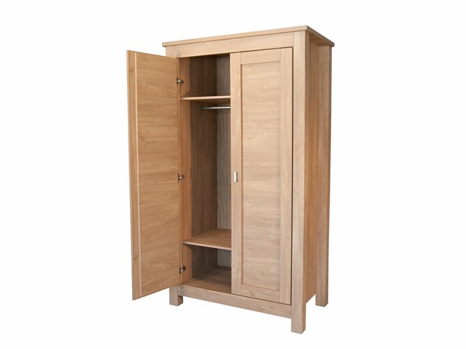 SQUARE Wardrobe 2 doors - Oak