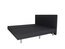 CLEO Bospring 180 with headboard and grey legs - Fabric Graphite