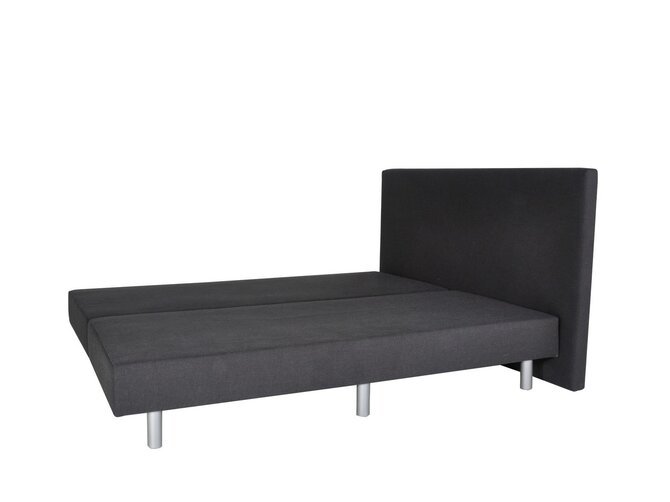 CLEO Bospring 140 with headboard and grey legs - Fabric Graphite