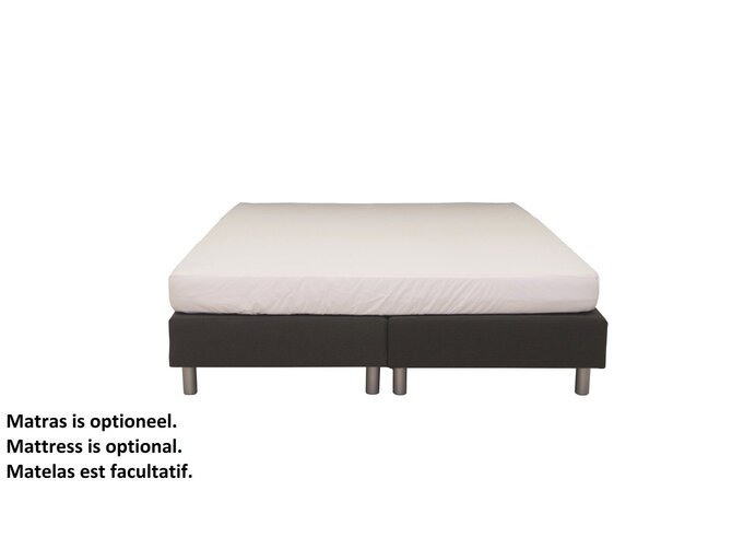 CLEO Boxspring 140 with grey legs - Fabric Graphite