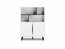 LYON High cupboard - 2 doors - 100*40/140 - White