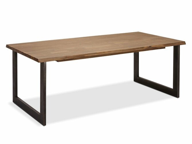 MALLORCA Dining table 180*90/75 - Top Acacia - Feet Dark Grey