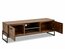 MALLORCA meuble TV - 2 tiroirs - plateau teinte  acacia et pieds gris foncé