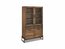 MALLORCA China cupboard - 4 doors & 2 drawers - 110*40/187 - Acacia & darkgrey