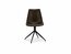 ISABEL Dining chair - 47*55/84 - Seat & Back Brown PU - Feet Black metal