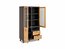 SENTOSA vaisselier - 3 portes, 1 tiroir, chêne et noir