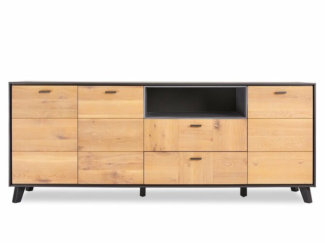 SENTOSA Sideboard - 3 doors & 2 drawers - 210*47/85 - Oak en Black