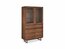 TOKYO China cupboard - 4 doors - 110*45/190 - Walnut & Black