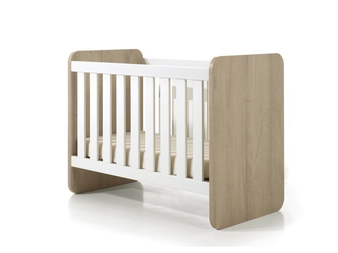 DELIA Baby bed (convertible to 96*206/68) - Oak & White