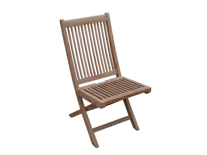 Teak chair without arms