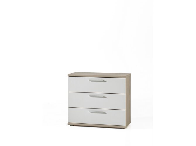 DELIA Chest of 3 drawers - Oak & White