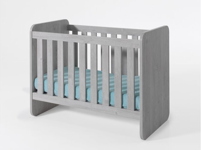 VIC lit bébé (extensible 96x206/68) - gris-blanc