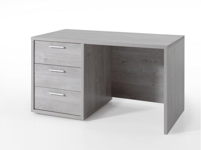 VIC Desk - 3 drawers - White/Grey
