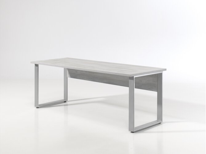 TURBO Schreibtisch 150cm - Vintage grau - graue Metallfüße