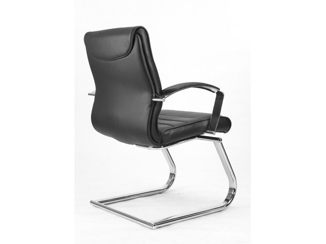 TD LUX Visitors chair Executive - Leather black A80 - incl. armrests