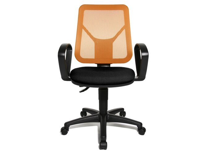 AIRGO NET Deskchair with arms - Fabric Black & Net Orange G204