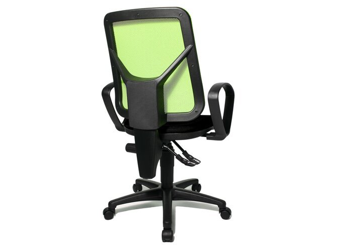 AIRGO NET Deskchair with arms - Fabric Black & Net Green G205
