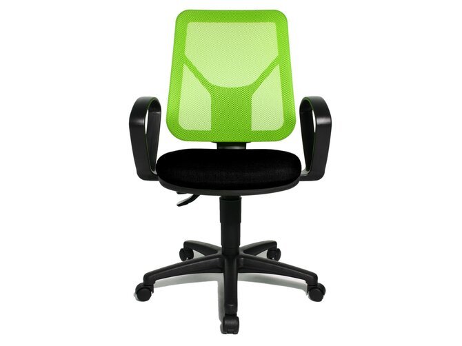 AIRGO NET Deskchair with arms - Fabric Black & Net Green G205