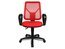 AIRGO NET chaise de bureau avec accoudoirs - tissu noir et maille rouge