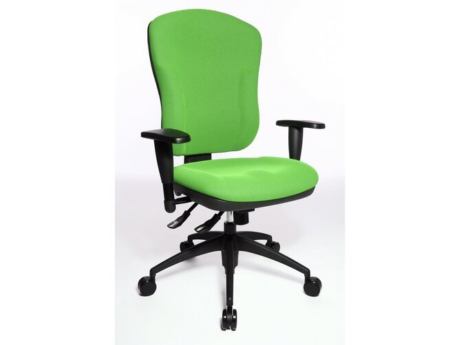 WELLPOINT 30 SY Deskchair with armrests - Fabric BC5 Green