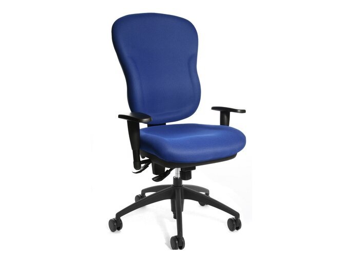 WELLPOINT 30 SY Deskchair with armrests - Fabric BC6 Blue