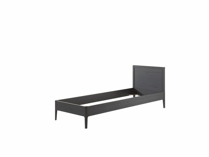 AZALEA Bett 90cm - Schwarz matt