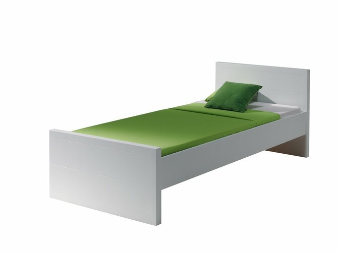 Bed 90cm - wit - inclusief lattenbodem