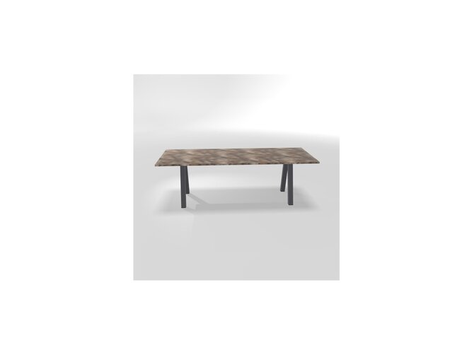 VENETA Dining table - Feet EP79 mat anhtracite - top SP70 marble toscany - 240F