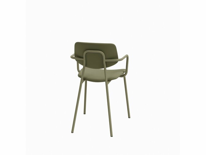 LAGO ACH Stuhl mit Armlehnen - Füße und Armlehnen EP60 Grün - Sitz & Rückenlehne M360 Grün