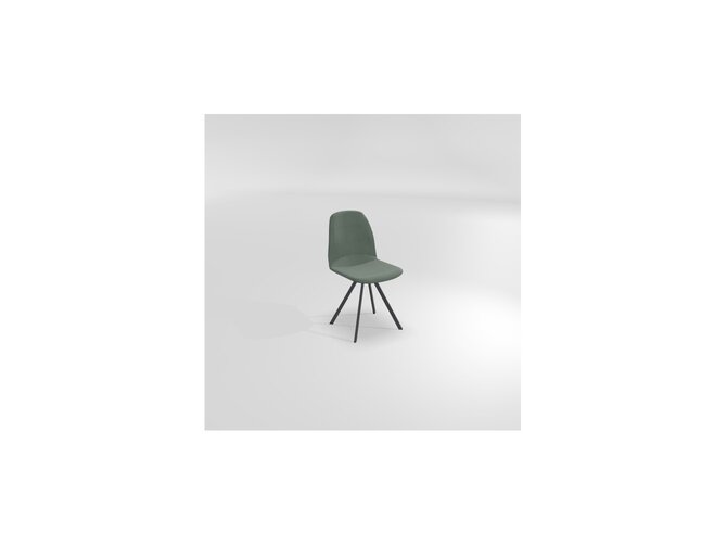 GIRONA Stuhl - Füße EP79 Matte Anthrazit - Sitz & Rückenlehne P765 grün