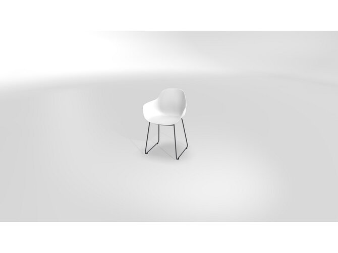 ZORA chaise de salle à manger - cadre anthracite - structure blanc