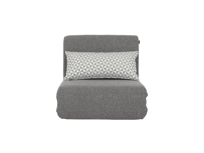 NOMADE Sleeping couch - Grey fabric - extended 210*77