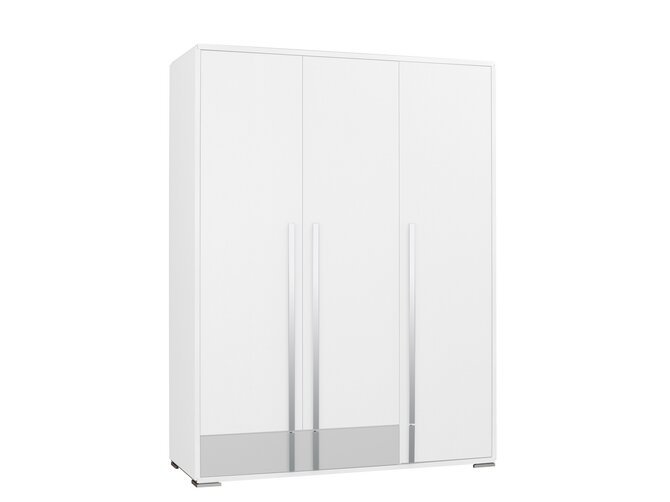 TACTIL armoire-penderie - 3 portes, 1 tiroir, blanc et gris