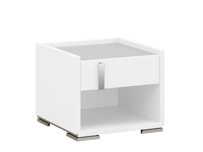 TACTIL Night table - 1 drawer - White/Grey