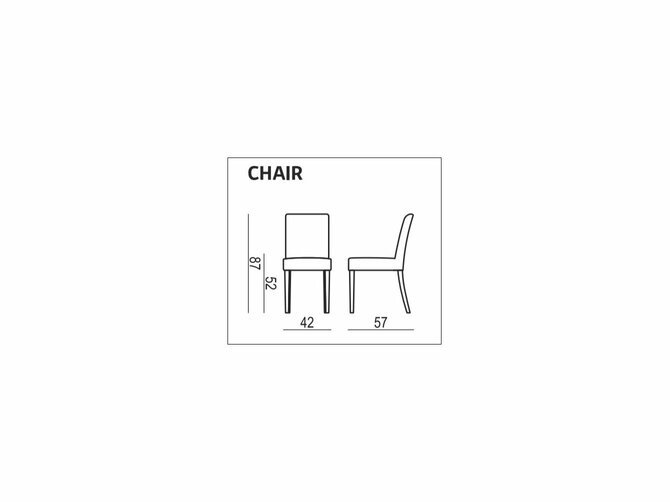 VIGGO Dining chair - Fabric Drom 54 - Feet Black
