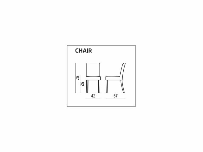 VIGGO Dining chair - Fabric Carex 4 Dark grey - Feet Black