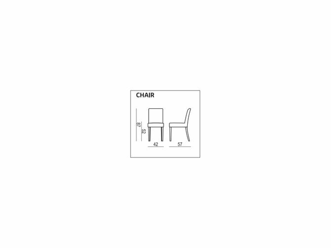 VIGGO Dining chair - Fabric Caleido 1497 Light Grey - Feet Black