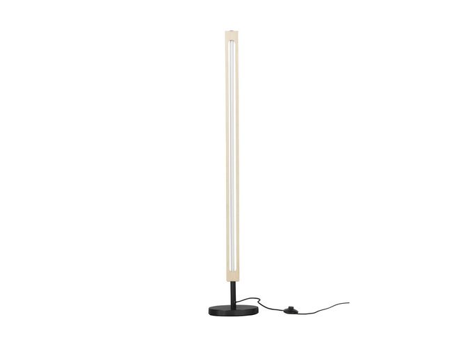 SJAAK Standing lamp - Wood & black - Led tube T5 incl.