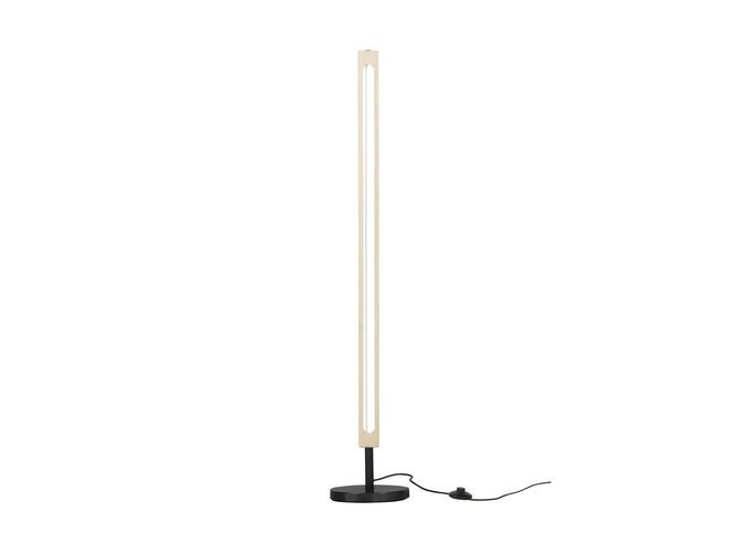 SJAAK Standing lamp - Wood & black - Led tube T5 incl.