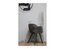 FREEK - Set of 2 Dining chairs - PU Bicket Grey - Feet metal black