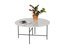 VIDA Coffee table - Top white marble look - black metal base