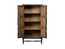 BEQUEST Cabinet - Black wood - 2 doors - 3 shelves